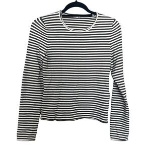 Splendid Monochrome Striped Long Sleeve Top